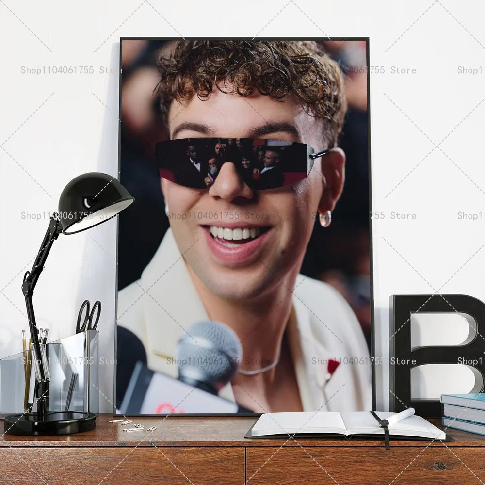 1PC New Album Buenas Noches Quevedo Poster Self-Adhesive Art Waterproof Paper Sticker Coffee House Bar Room Wall Decor