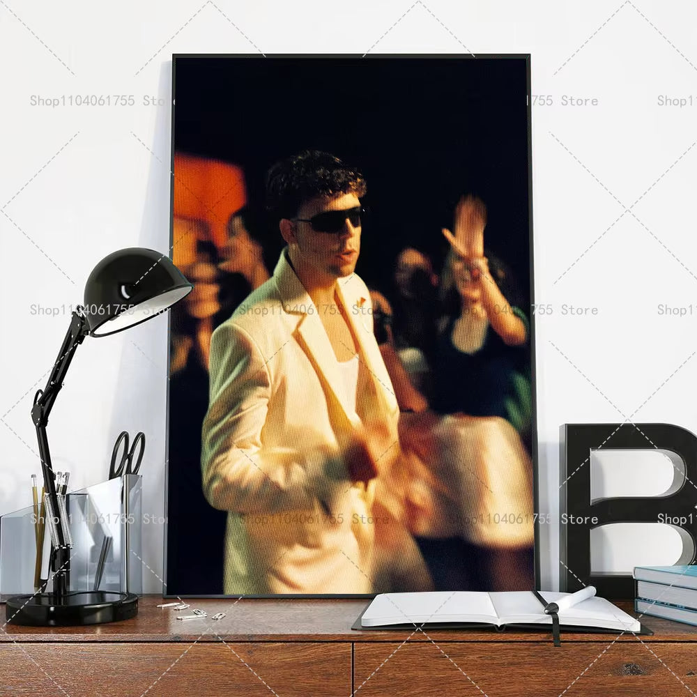 1PC New Album Buenas Noches Quevedo Poster Self-Adhesive Art Waterproof Paper Sticker Coffee House Bar Room Wall Decor