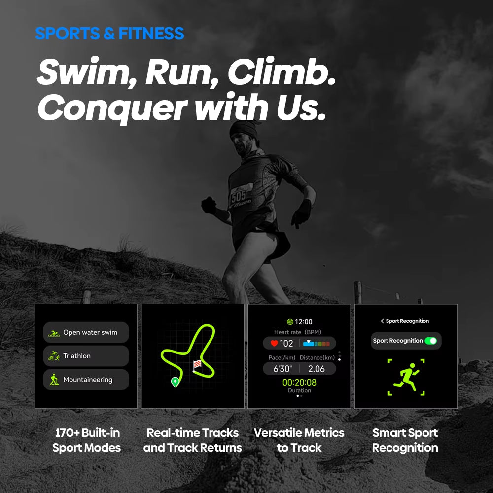 New Stratos 2 Ultra GPS Smart Watch Built-In Compass Barometric Altimeter Dual-Band GNSS Voice Calling Smartwatch 10 ATM