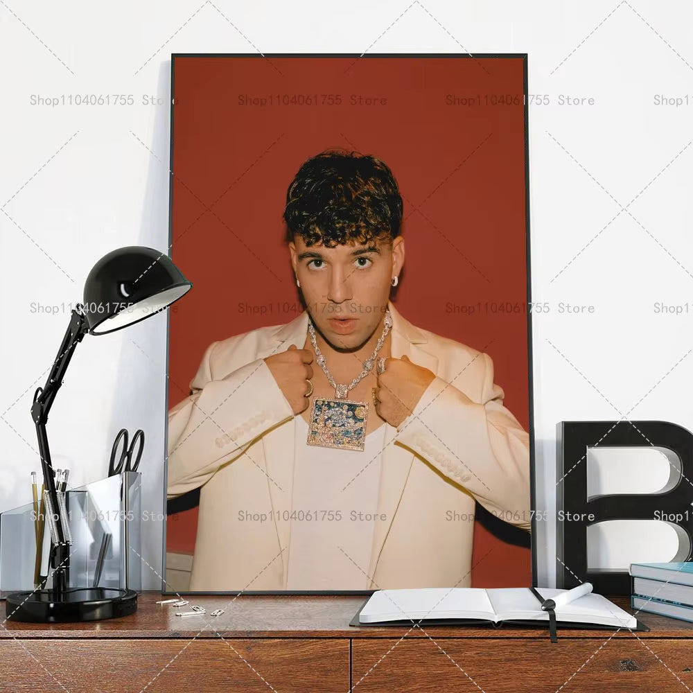 1PC New Album Buenas Noches Quevedo Poster Self-Adhesive Art Waterproof Paper Sticker Coffee House Bar Room Wall Decor