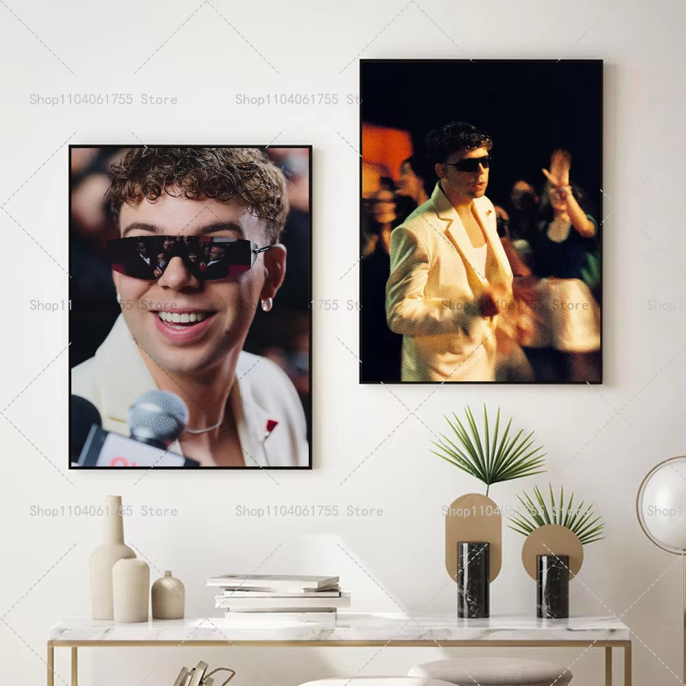 1PC New Album Buenas Noches Quevedo Poster Self-Adhesive Art Waterproof Paper Sticker Coffee House Bar Room Wall Decor