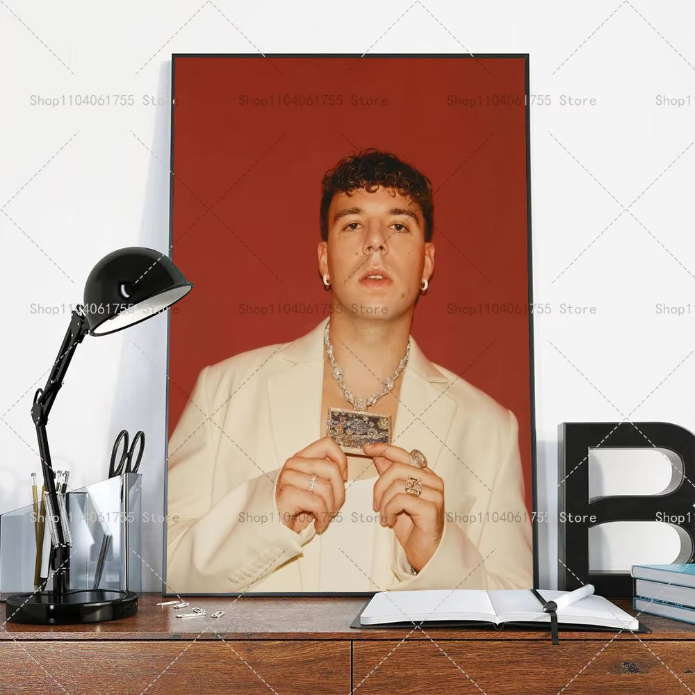 1PC New Album Buenas Noches Quevedo Poster Self-Adhesive Art Waterproof Paper Sticker Coffee House Bar Room Wall Decor