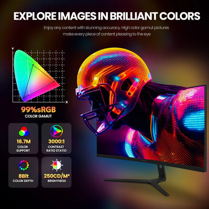 30" Curved Ultrawide Monitor WFHD 200Hz 1500R HDMI DP Black