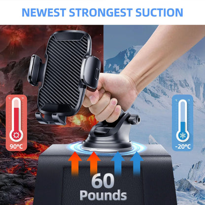 Universal Car Phone Holder Upgraded 360° Rotatable for Dashboard, Windshield & Air Vent Mount for 4.0"-7.0" Phones (Iphone, Google Pixel, Samsung Galaxy, Motorola,Etc)