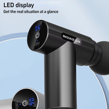 Fascial Massage Gun Electric Percussion Pistol Massager Body Neck Back Deep Tissue Muscle Relaxation Fitness Tool for Shoulder