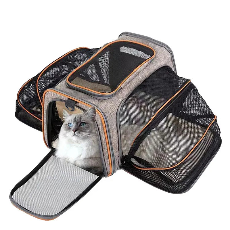 Pet Carrier Bag Foldable Small Dog Charter Carrying Cat Out Bag Expansion Pet Bag Mesh Breathable Expansion Foldable Handheld C