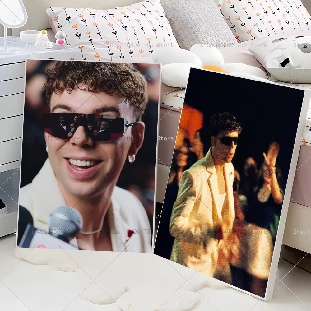 1PC New Album Buenas Noches Quevedo Poster Self-Adhesive Art Waterproof Paper Sticker Coffee House Bar Room Wall Decor